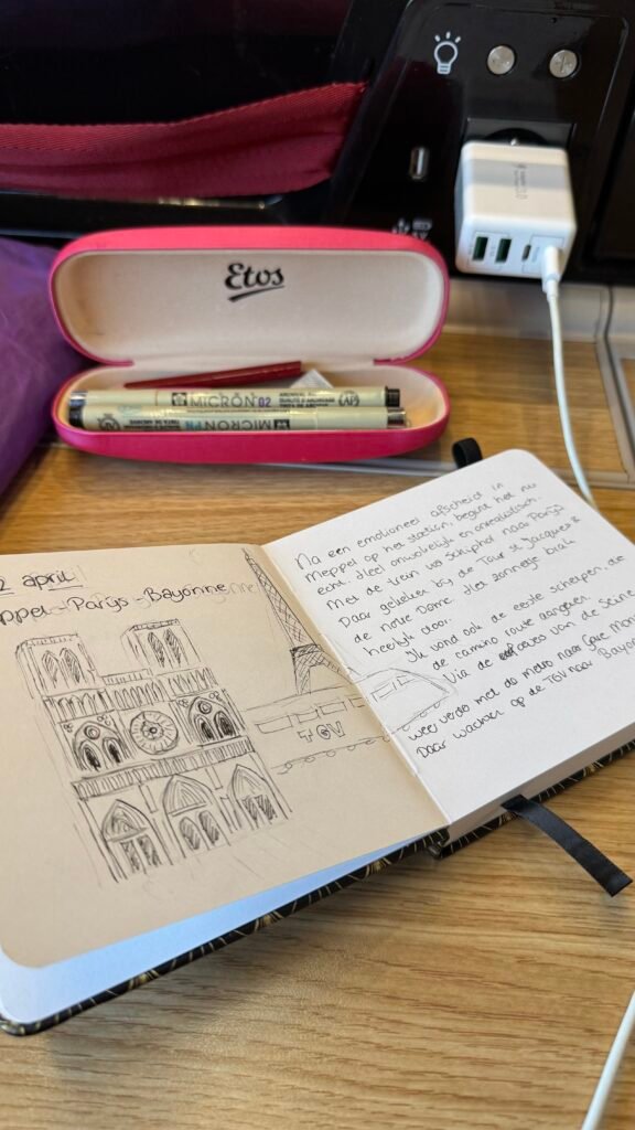 relax in de trein naar SJPDP